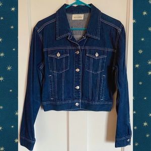 Y2K Vintage Falls Creek Small Dark Blue Denim Jean Jacket Coat